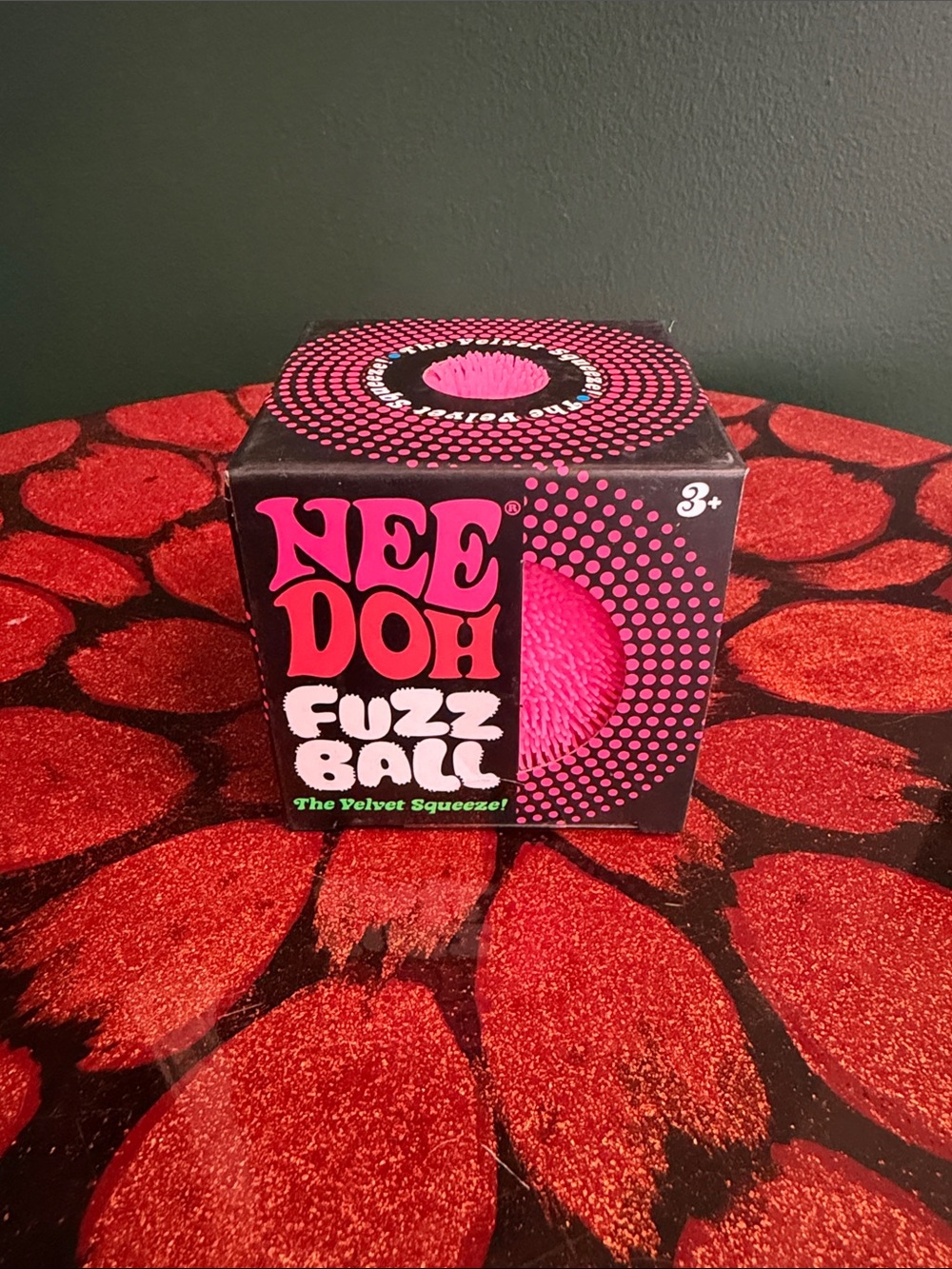 Needoh Fuzz Ball - Pink Velvet Squeeze